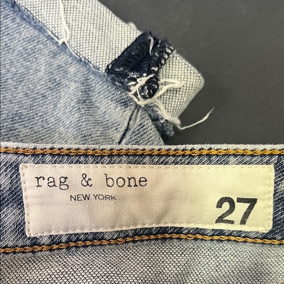 rag & bone Women's Washed Denim Dre low rise Boyfriend Jeans size 27 - Picture 3 of 5